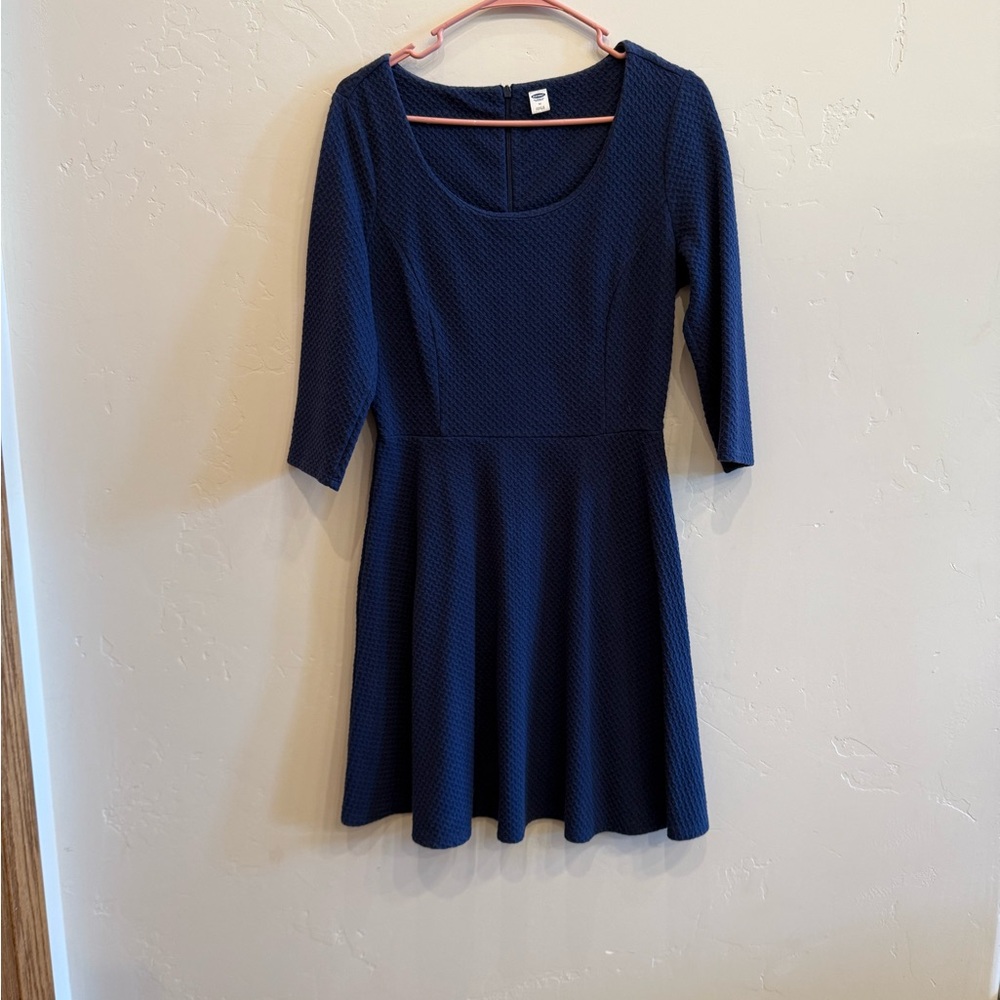Old Navy Dark Blue Long Sleeve Dress